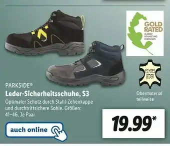 Lidl Parkside leder-sicherheitsschuhe, s3 Angebot