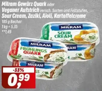 Simmel Milram Gewürz Quark oder Veganer Aufstrich, Sour Cream, Zaziki, Aioli, Kartoffelcreme Angebot