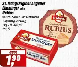 Simmel St. Mang Original Allgäuer Limburger oder Rubius Angebot