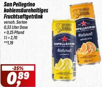 Simmel San Pellegrino kohlensäurehaltiges Fruchtsaftgetränk Angebot