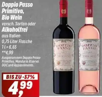 Simmel Doppio Passo Primitivo, Bio Wein oder Alkoholfrei Angebot