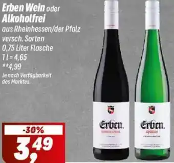 Simmel Erben Wein oder Alkoholfrei Angebot