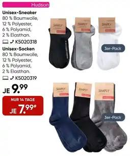 Galeria Hudson Unisex-Sneaker oder Unisex-Socken Angebot