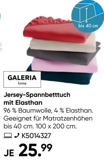 Galeria GALERIA home Jersey-Spannbetttuch mit Elasthan Angebot