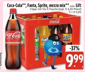 Edeka Xpress Coca-cola oder fanta oder sprite oder mezzo mix oder lift Angebot