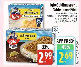 Edeka Xpress Iglo goldknusper-, schlemmer-filet Angebot