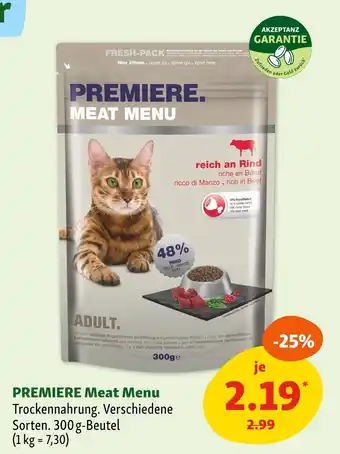 Fressnapf Premiere meat menu Angebot