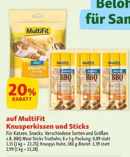 Fressnapf Multifit knusperkissen und sticks Angebot