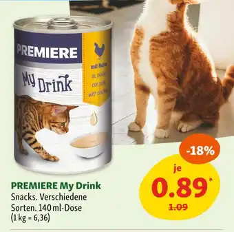 Fressnapf Premiere my drink snacks Angebot