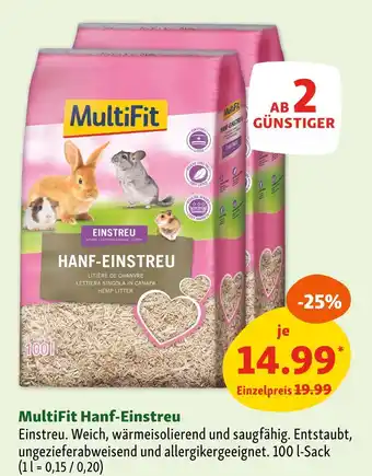 Fressnapf Multifit hanf-einstreu Angebot