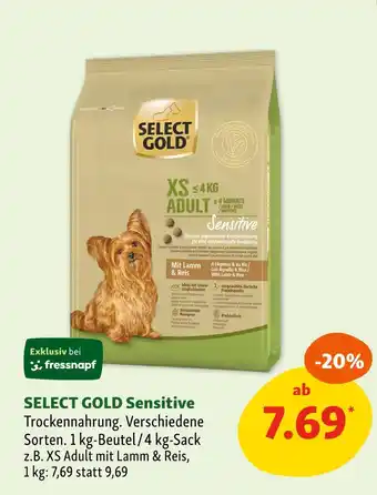 Fressnapf Select gold sensitive trockennahrung Angebot