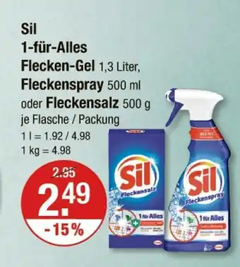 V Markt Sil 1-für-alles flecken-gel, fleckenspray oder fleckensalz Angebot