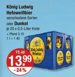 V Markt König ludwig hefeweißbier oder dunkel Angebot