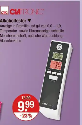 V Markt Clatronic alkoholtester Angebot