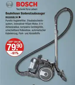 V Markt Bosch beutelloser bodenstaubsauger Angebot