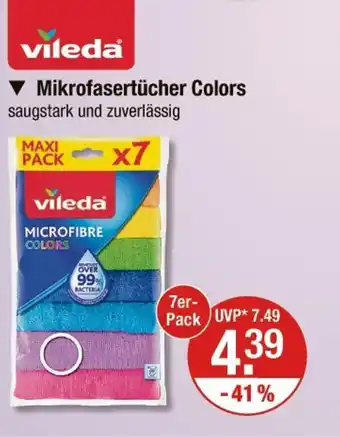 V Markt Vileda mikrofasertücher colors Angebot