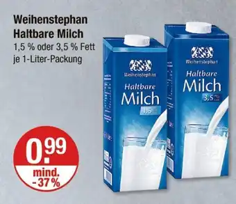 V Markt Weihenstephan haltbare milch Angebot