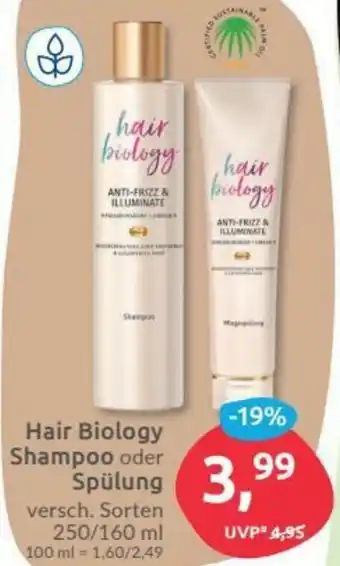 Budni Hair Biology Shampoo oder Spülung 250/160ml Angebot