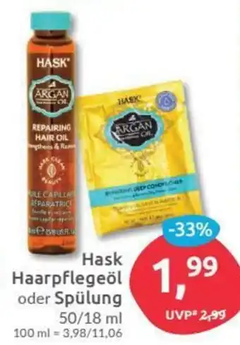 Budni Hask Haarpflegeöl oder Spülung 50/18ml Angebot