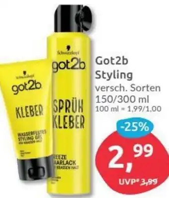 Budni Got2b Haarstyling 150/300ml Angebot