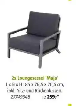 Bauhaus 2x Loungesessel 'Maja' Angebot