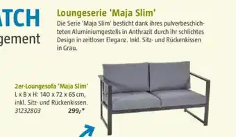 Bauhaus 2er-Loungesofa 'Maja Slim' Angebot