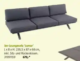 Bauhaus 3er-Loungesofa 'Lumar' Angebot