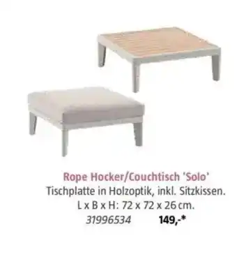 Bauhaus Rope Hocker/Couchtisch 'Solo' Angebot