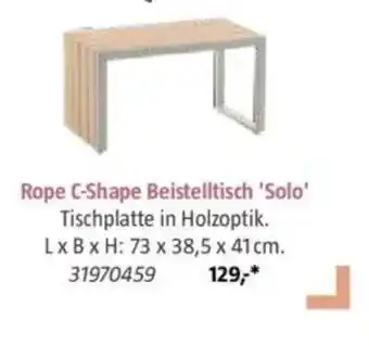 Bauhaus Rope C-Shape Beistelltisch 'Solo' Angebot