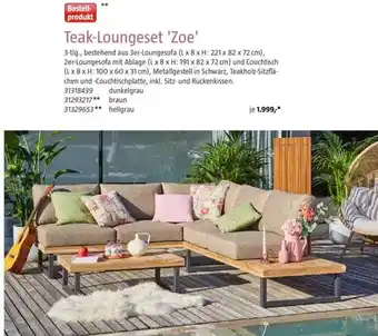 Bauhaus Teak-Loungeset 'Zoe' Angebot