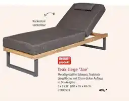 Bauhaus Teak Liege 'Zoe' Angebot