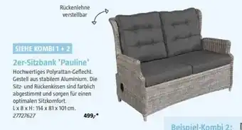 Bauhaus 2er-Sitzbank 'Pauline' Angebot