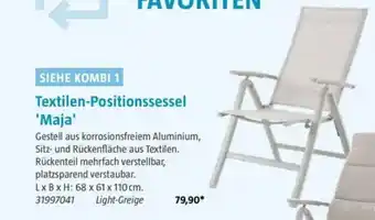 Bauhaus Textilen-Positionssessel 'Maja' Angebot