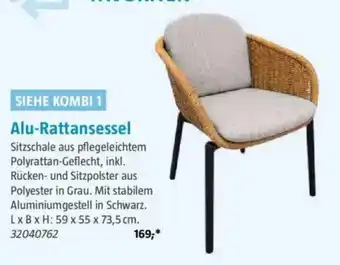 Bauhaus Alu-Rattansessel Angebot