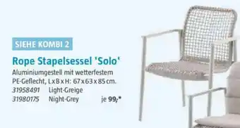 Bauhaus Rope Stapelsessel 'Solo' Angebot