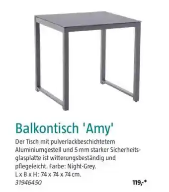 Bauhaus Balkontisch 'Amy' Angebot