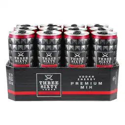 Netto Marken-Discount Three Sixty Vodka & Energy Mixgetränk 10,0 % vol 0,33 Liter Dose, 12er Pack Angebot