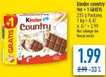 diska kinder country 9er +1 GRATIS Angebot