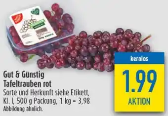 diska Gut & Günstig Tafeltrauben rot Angebot