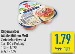 diska Rügenwalder Mühle Mühlen Mett Zwiebelmettwurst Angebot