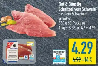 diska Gut & Günstig Schnitzel vom Schwein Angebot