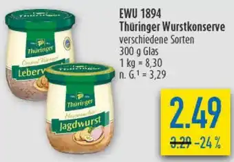 diska EWU 1894 Thüringer Wurstkonserve Angebot