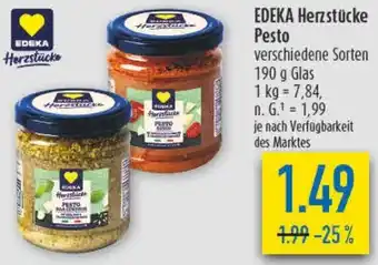 diska EDEKA Herzstücke Pesto Angebot