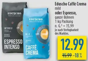 diska Eduscho Caffè Crema oder Espresso Angebot