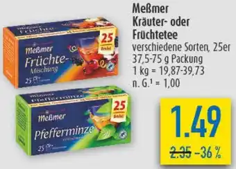 diska Meẞmer Kräuter- oder Früchtetee Angebot