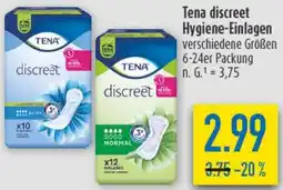 diska Tena discreet Hygiene-Einlagen Angebot