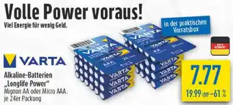 diska VARTA Alkaline-Batterien „Longlife Power" Angebot