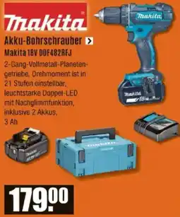 V Baumarkt Makita Akku-Bohrschrauber 18V DDF482RFJ Angebot