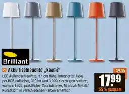 V Baumarkt Brilliant Akku Tischleuchte ,,Kaami" Angebot