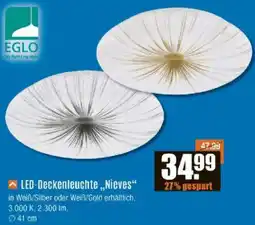 V Baumarkt EGLO LED-Deckenleuchte „Nieves" Angebot